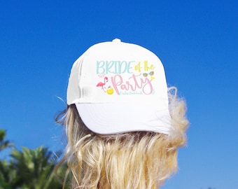 Bride of the Party Trucker Hat -Custom Bachelorette Party Hats, Bridesmaid Hats Bachelorette Party, Bride Trucker Hat, Bridal Party Hats