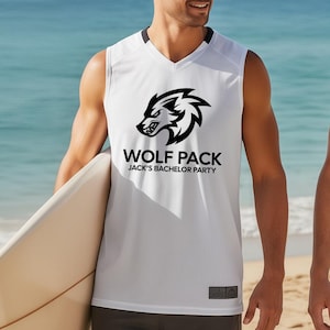 Junggesellenabschied Basketball Jersey | Wolf Pack - Shirt für den Junggesellenabschied, Groomsmen Shirt für den Junggesellenabschied, Groomsmen Geschenk
