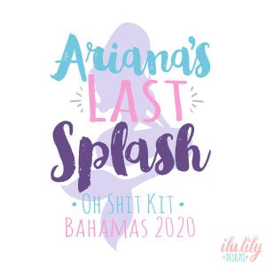Last Splash Mermaid Bachelorette Favor Hangover Kit Bachelorette Party | Favor Bags | Bachelorette Goodie Bags | Bachelorette Ideas image 8