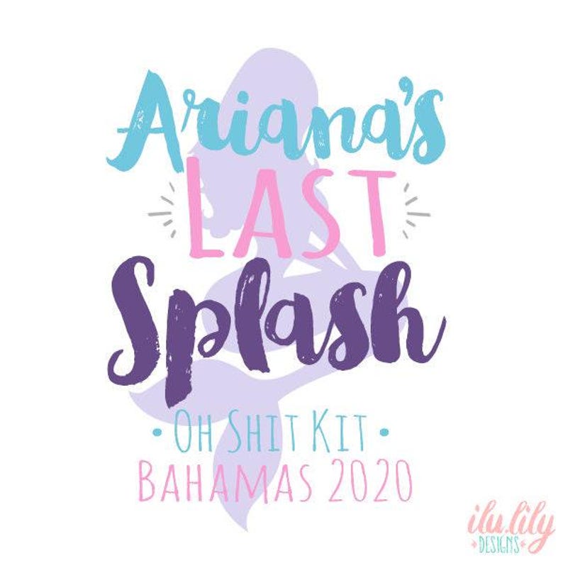 Last Splash Mermaid Bachelorette Favor Hangover Kit Bachelorette Party | Favor Bags | Bachelorette Goodie Bags | Bachelorette Ideas image 8