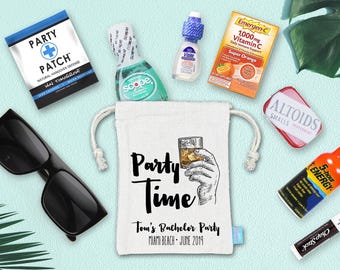 Personalized Hangover Kit Bag - Bachelor Party Favor