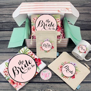 The Bride to Be Floral Gift Box Bride Box, Engagement Box, Engagement Gift, Gift for Bride, Bride Gift, Wedding Gift Box, Bride to be Gift