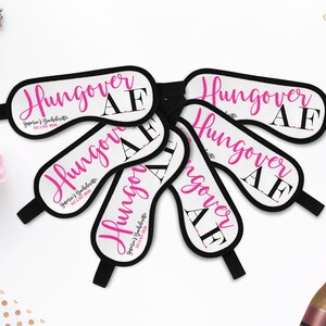 Hungover AF - Personalized Sleep Masks - Bachelorette Party Favors - Bridesmaid Sleep Mask – Bachelorette Bridesmaid Gift Ideas