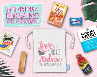 Kit para la resaca de la boda / Bolsa de obsequios para la fiesta nupcial con suministros