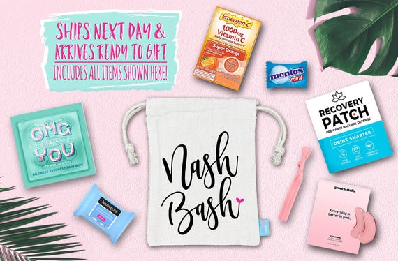 Nash Bash Bachelorette Party Hangover Kit | Recovery Favor Bag - Etsy