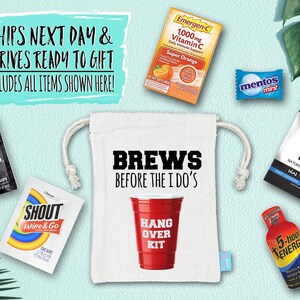 Bachelor Party Hangover Kit | Recovery Favor Bag