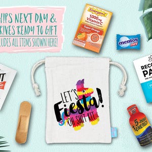 Bachelorette Party Hangover Survival Kit with Supplies | Bachelorette Party Recovery Bag | Bachelorette Party Ideas | Lets Fiesta Kit