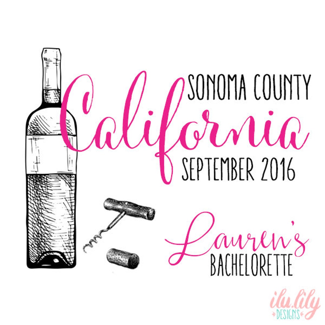 Wine Country Bachelorette Party Napa Sonoma Vineyard Tote Etsy