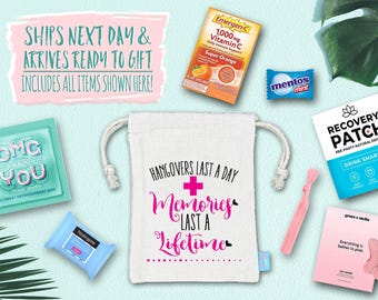 Kit para la resaca de despedida de soltera / Bolsa de recuerdo con suministros