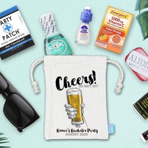 Personalized Hangover Kit Bags – Bachelor Party Favor, Groomsmen Gift