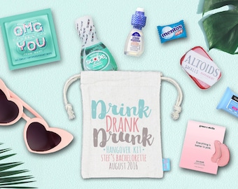 Drink Drank Drunk Hangover Kit Bachelorette Party Hangover Kit Assembled  Favor Bags Bachelorette Goodie Bags Bachelorette Ideas