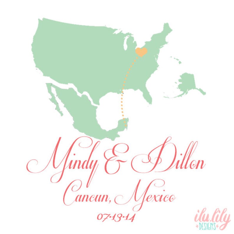 Destination Wedding Map Two Locations Wedding Welcome Tote Bag