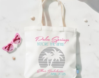 Palm Springs Bachelorette Tote Bag | Desert Party Favor | Personalized Bachelorette | Palm Springs Girls Trip | Bachelorette Weekend