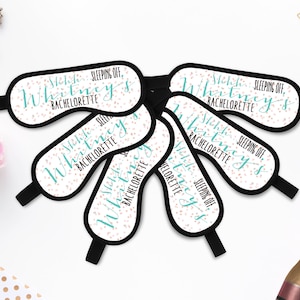 Shhh Sleeping Off Party - Personalized Sleep Mask - Bachelorette Party Favors - Bridesmaid Sleep Mask – Bachelorette Bridesmaid Gift Ideas