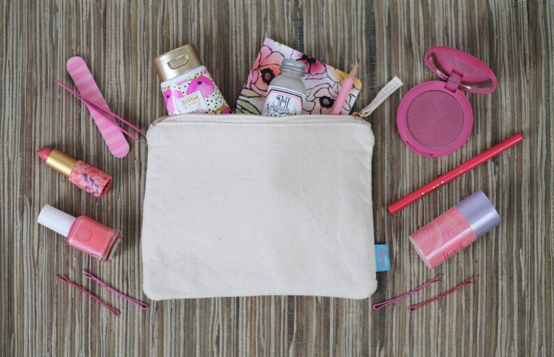 Personalized Bridesmaid Makeup Bag | Destination Beach Wedding | Bridal Party Gift | Bride & Maid of Honor Gift | Assembled Favor Bags image 7