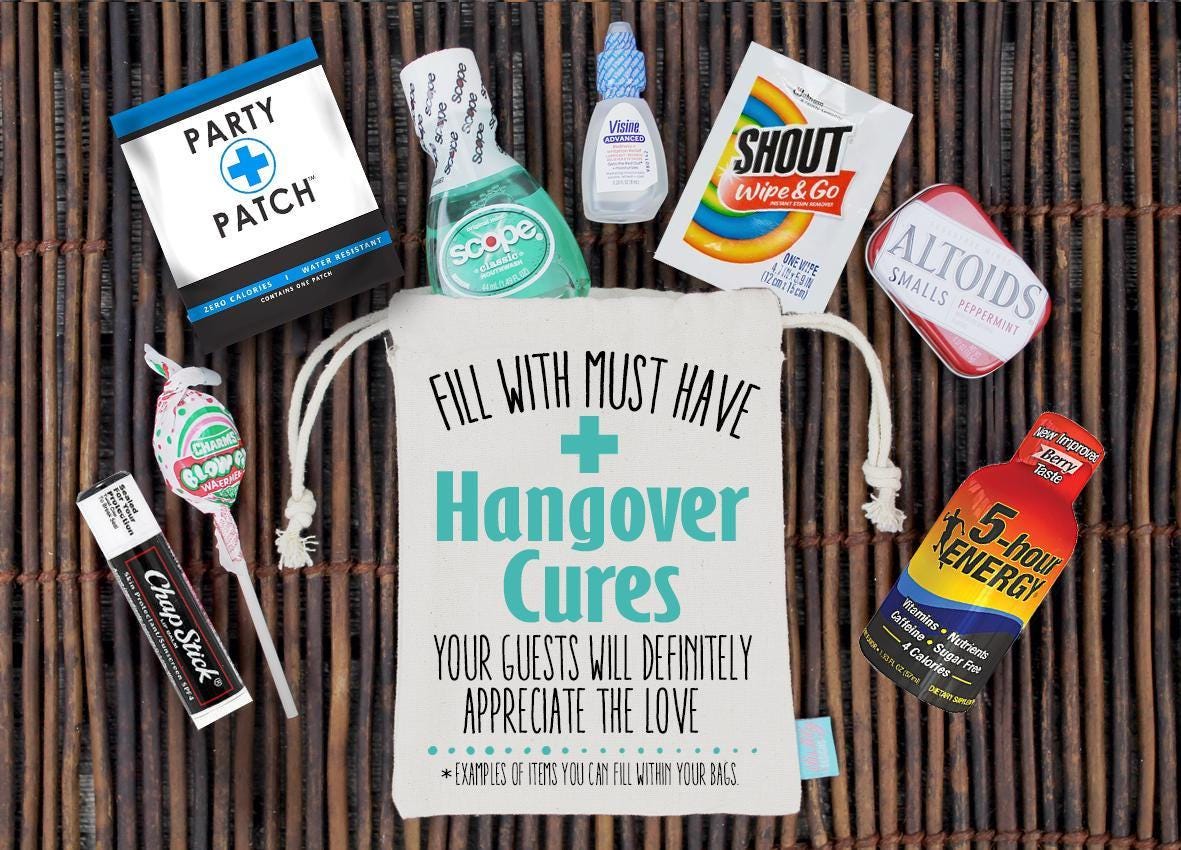 Hangover Kit Branded Custom Logo | Recovery Survival Favor for