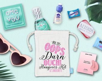 Bachelorette Party Hangover Kit Bags – Cotton Favor Bags