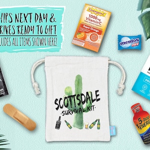 Bachelor Party Hangover Survival Kit with Supplies | Bachelor Party Recovery Bag | Bachelor Party Ideas | Scottsdale Kit
