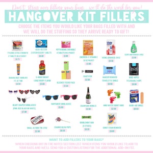 Oh Shit Kit Bachelorette Party Favor Bag Assembled Hangover Kit Bachelorette Ideas Goodie Bags image 3