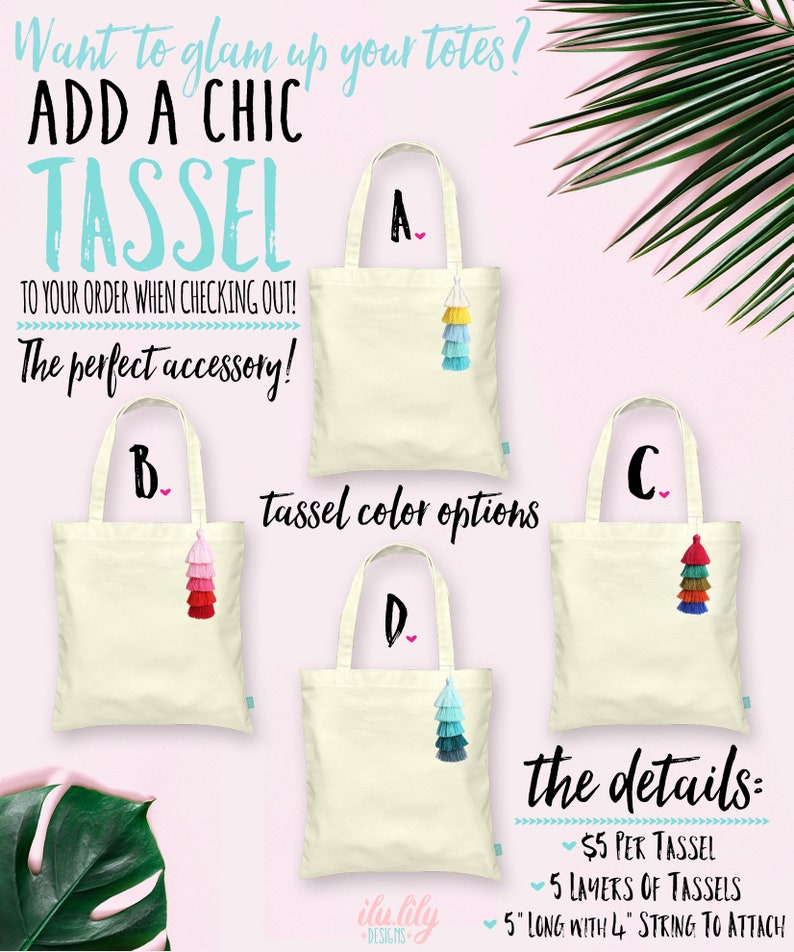 Lets Fiesta Cactus Bachelorette Tote Wedding Welcome Tote Bag image 5