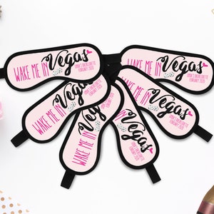 Despiértame en Las Vegas - Antifaces personalizados para dormir - Regalos para despedidas de soltera - Antifaz para damas de honor - Ideas de regalos para despedidas de soltera