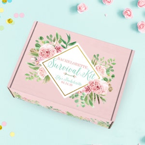 Bachelorette Party Essentials Favor Gift Box | Bachelorette Survival Kit | Beach Bachelorette Survival Kit | Bachelorette Party Hangover Kit