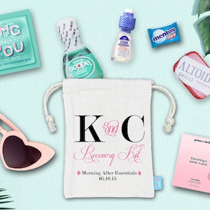 Recovery Kit Morning After Essential Favor Bag | Assembled Favor Bag with Supplies | Hangover Kit