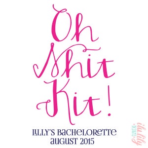 Oh Shit Kit Bachelorette Party Favor Bag Assembled Hangover Kit Bachelorette Ideas Goodie Bags image 9