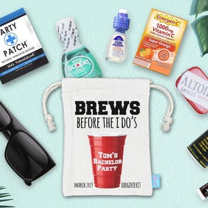 Personalized Hangover Kit Bag - Bachelor Party Favor - Etsy Canada