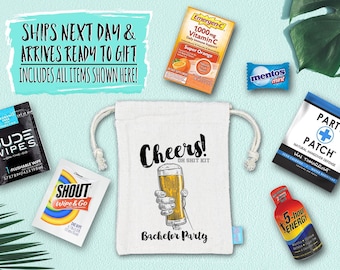 Bachelor Party Hangover Kit | Survival Recovery Favor Bag