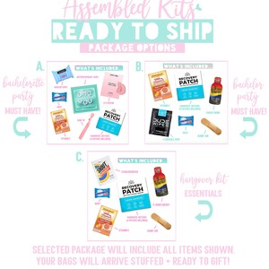 The image is a promotional graphic for a package of assembled kits, with various items listed and arrows indicating the package options.
