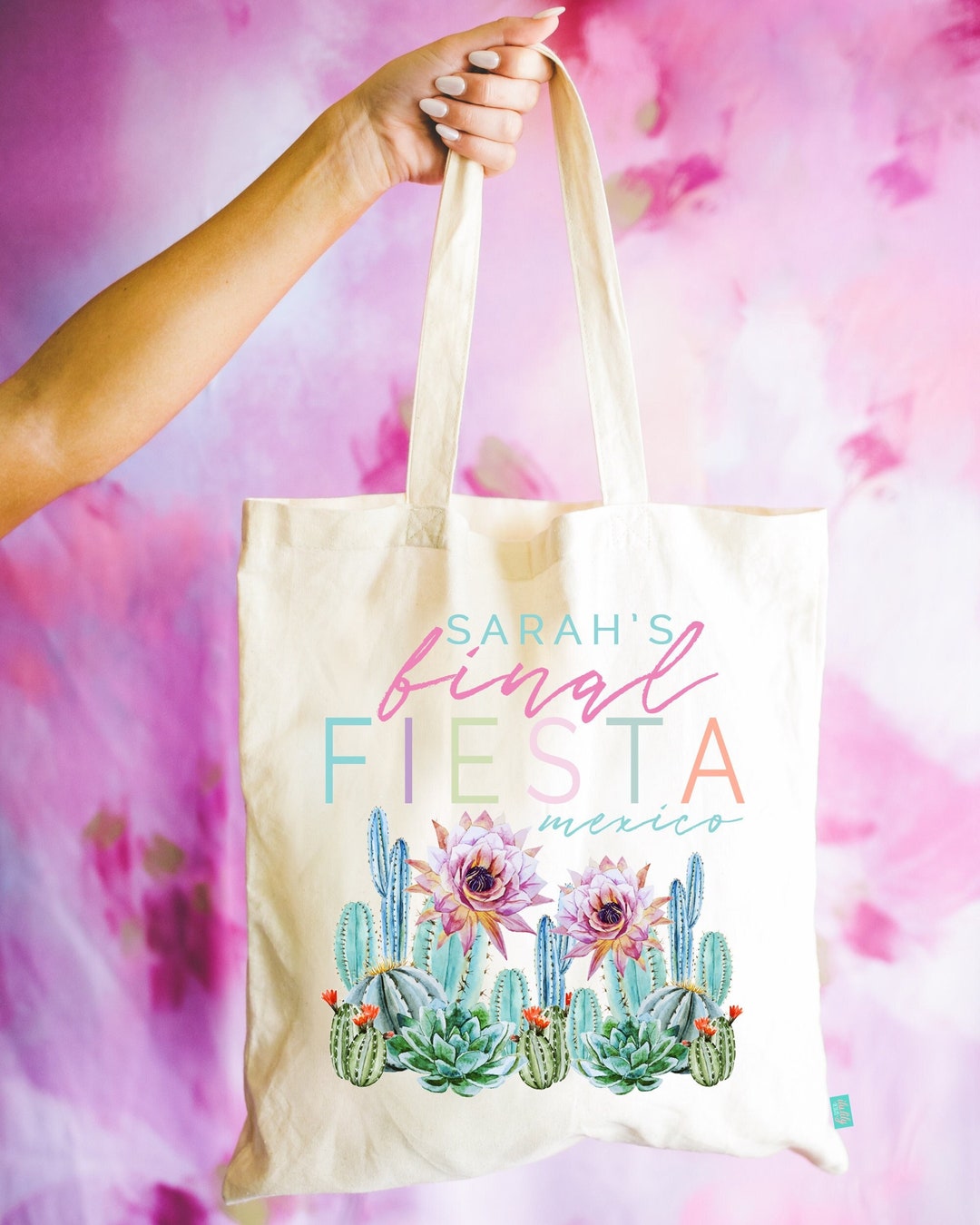 Final Fiesta Mexico Bachelorette Floral Cactus Watercolor Bachelorette ...