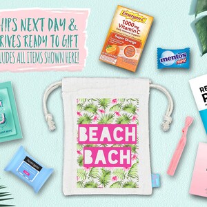 Bachelorette Party Hangover Survival Kit with Supplies | Bachelorette Party Recovery Bag | Bachelorette Party Ideas | Beach Bach