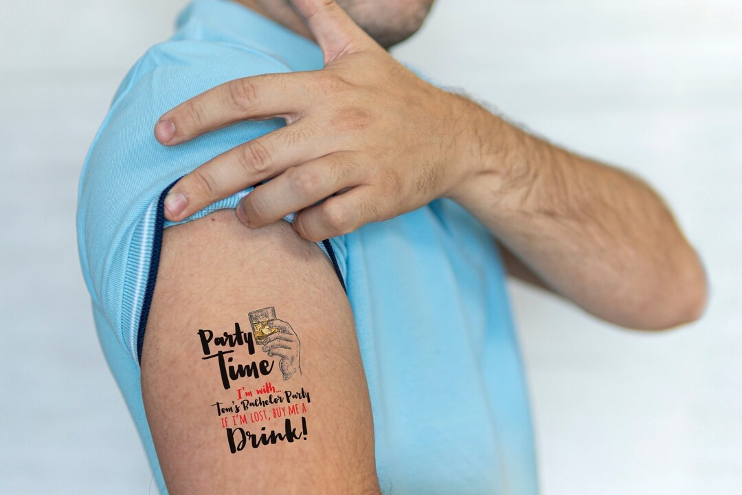 Custom Temporary Tattoo Bachelor Party Favors Custom Photo - Etsy Australia