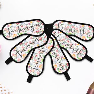 Personalized Sleep Mask Floral - Bachelorette Party Favors - Bridesmaid Sleep Mask – Bachelorette Bridesmaid Gift Ideas