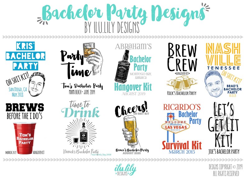 Bachelor Party Custom Caricature Hangover Oh Shit Kit | Custom Photo | Bachelor Party Favor Bag | Assembled | Bachelor Party Ideas image 8