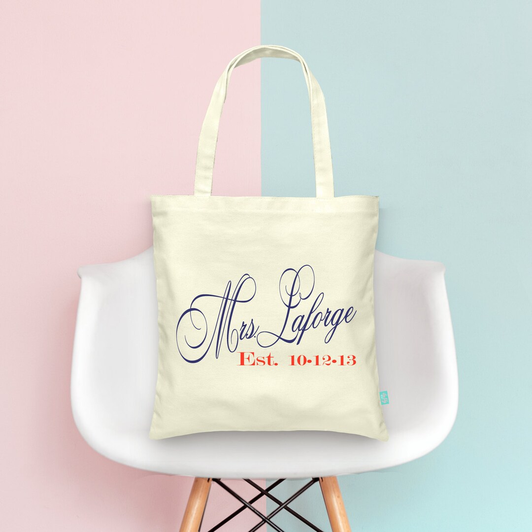 Buy MRS Established Personalized Bag- Wedding Tote Bags Online in India 