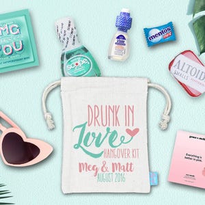 Personalized Wedding Hangover Kit Bag | Bachelorette Favor