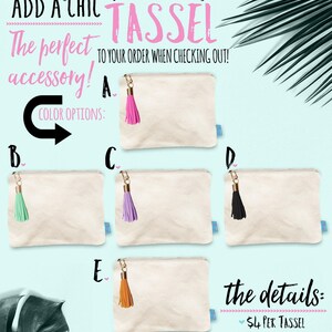 Personalized Bridesmaid Makeup Bag | Destination Beach Wedding | Bridal Party Gift | Bride & Maid of Honor Gift | Assembled Favor Bags image 4