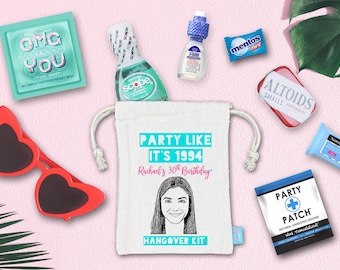 Party Like Its | Birthday Party Custom Photo Hangover Kit | Custom Caricature | Birthday Oh Shit Kit | Funny Milestone Birthday Pary Favor