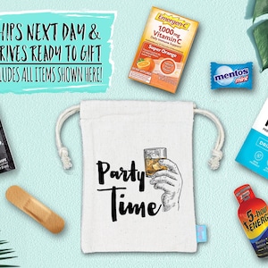 Bachelor Party Hangover Survival Kit with Supplies | Bachelor Party Recovery Bag | Bachelor Party Ideas | Party Time Kit