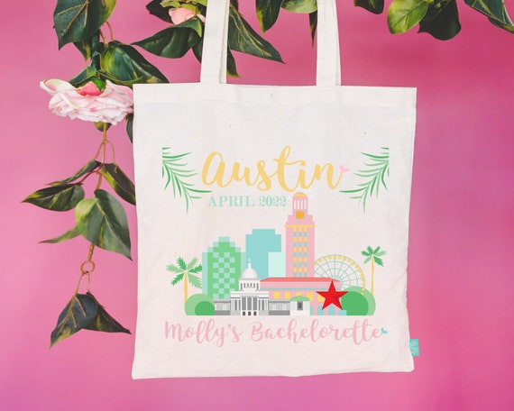 Austin Bachelorette Tote Bag: Custom Wedding Party Favor