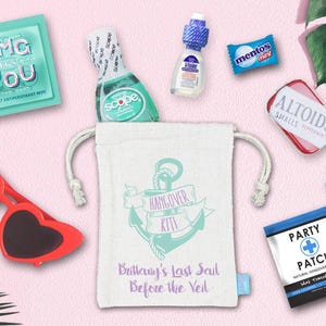 Last Sail Before the Veil Anchor Hangover Kit Bachelorette Party | Assembled Favor Bags | Bachelorette Goodie Bags | Bachelorette Ideas
