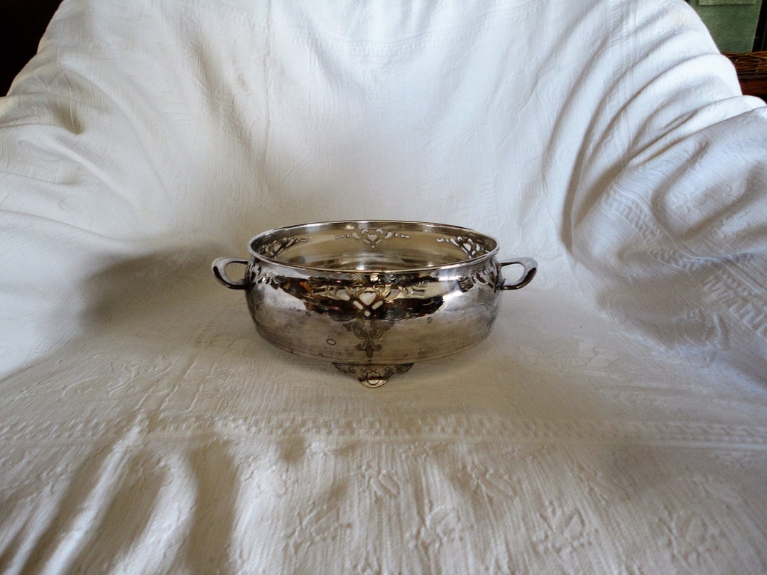 Vintage Essay Casserole Dish Holder Silver Plated Over Copper Etsy