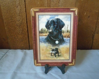 The Franklin Mint Heirloom Recommendation News Hound Rectangular Decorative Plate By Larry Chandler HA 1639