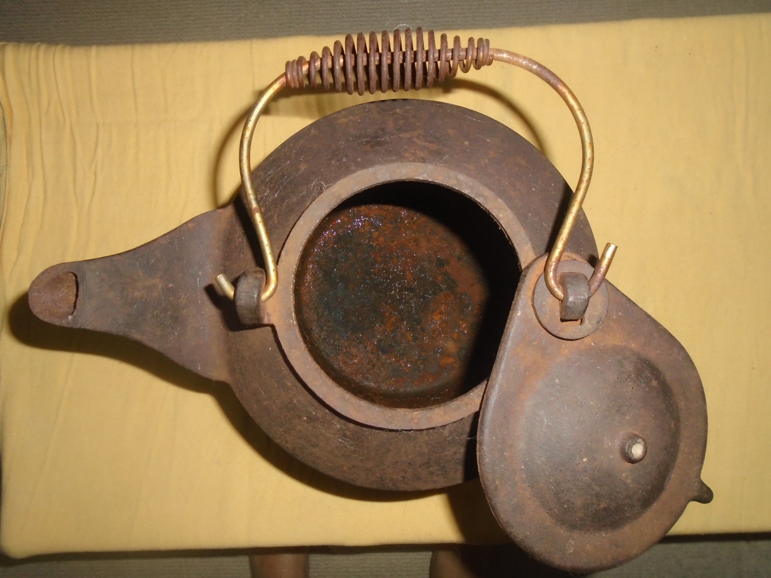 Vintage john wright cast iron tea kettle etsy