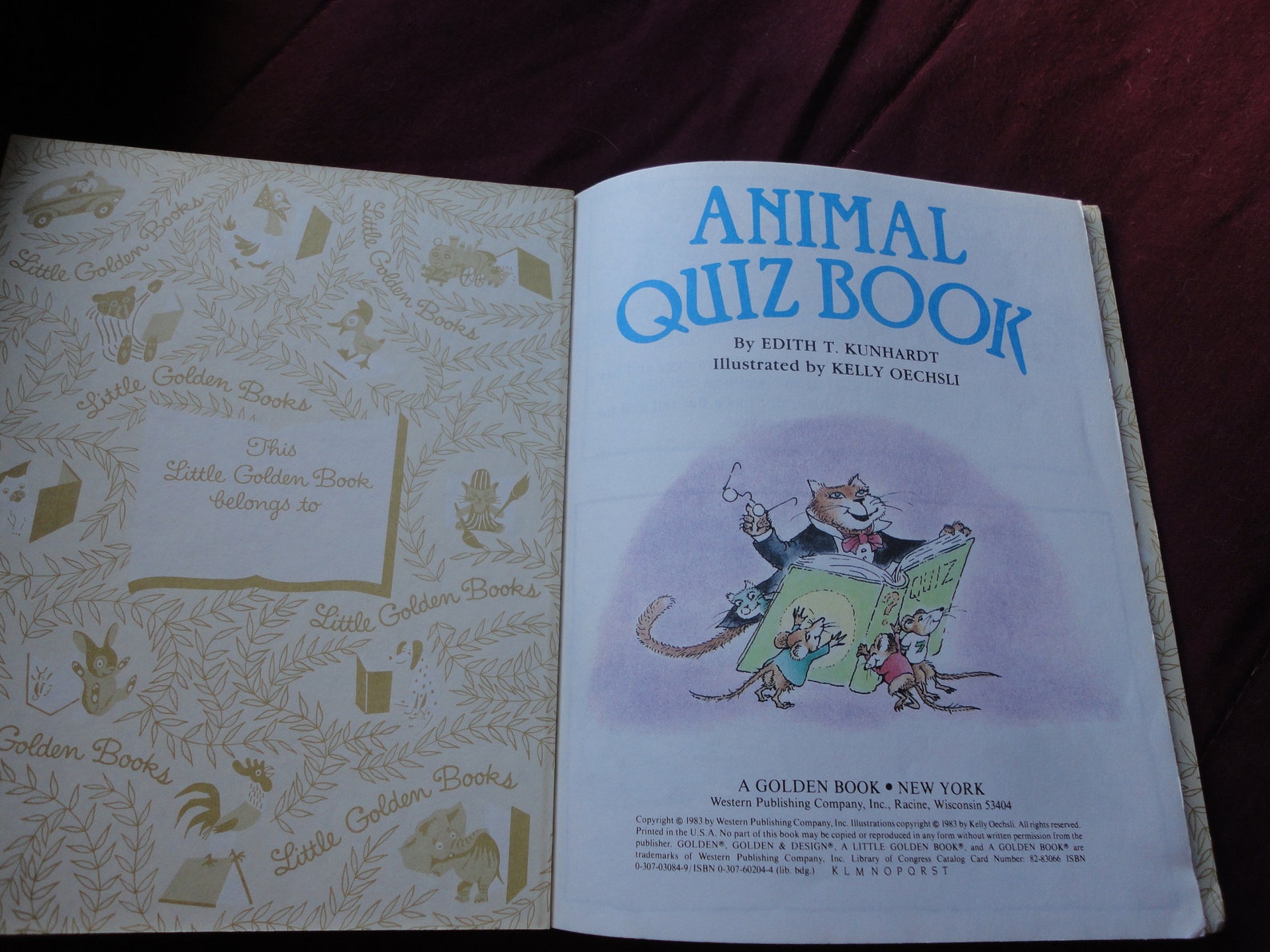 Animal Quiz Book Little Golden Book by Edith T. Kunhardt Etsy