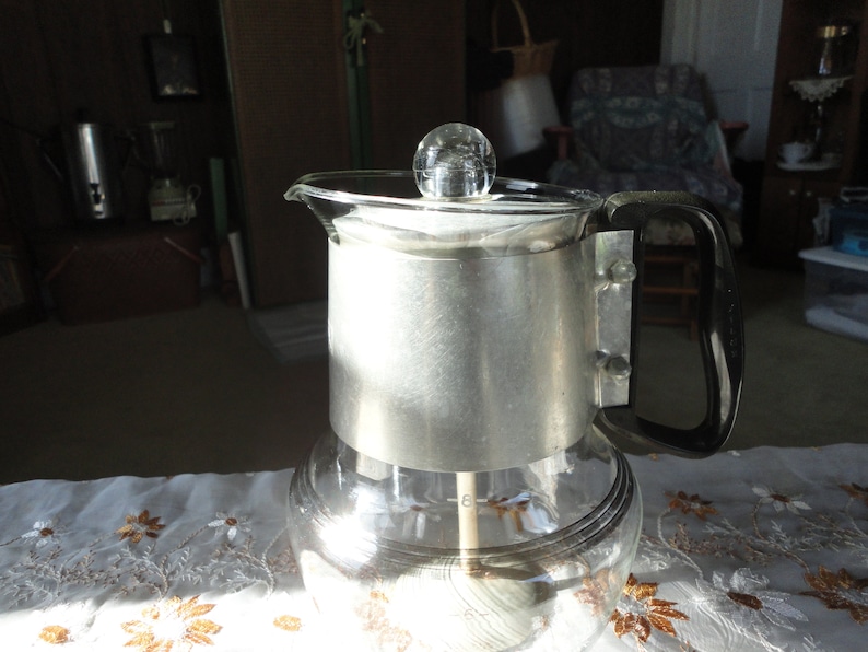 Silex Coffee Percolator Glass 8 Cup Stove Top Pot