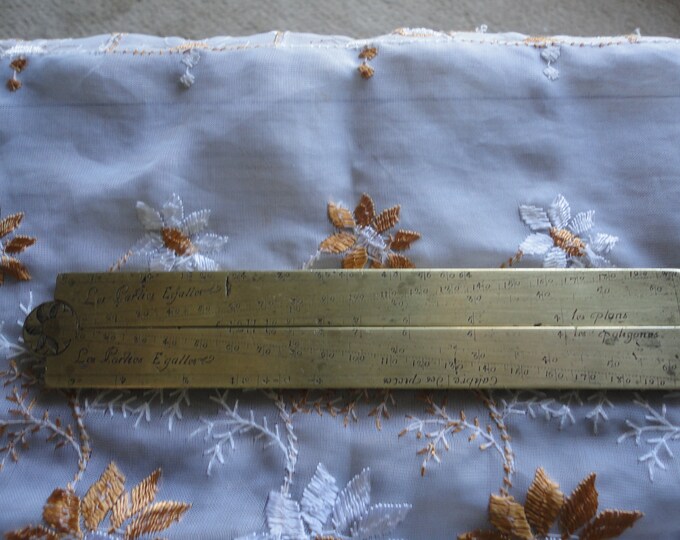 Antique Butterfield Paris Folding Brass Sector Rule Tool Etsy