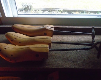 Set of 3 Vintage Wood Shoe Form Stretcher Adjusters